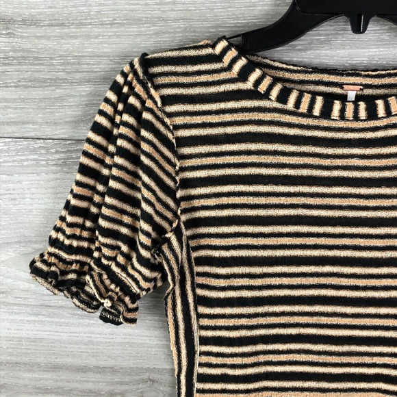 Free People Womens Take One for The Team Striped Short T-Shirt Size Smal… - Picture 3 of 8